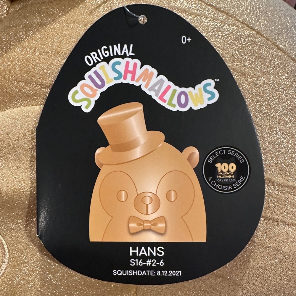 Squishmallows 16 in Golden Hans the Hedgehog with Select Series tag 1 of 3,000 - Picture 3 of 5